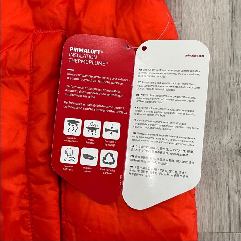 NWT FP Movement Free People In a Bubble Puffer Vest Orange Size‎ M Primaloft - Picture 15 of 16